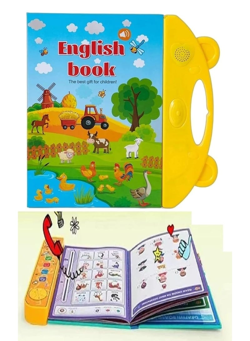 كتاب تعليم الإنجليزي التفاعلي للأطفال باللمس | كتاب صوتي تعليمي ناطق للحروف والأرقام والأغاني بلهجة أمريكية للحضانة - Image 1